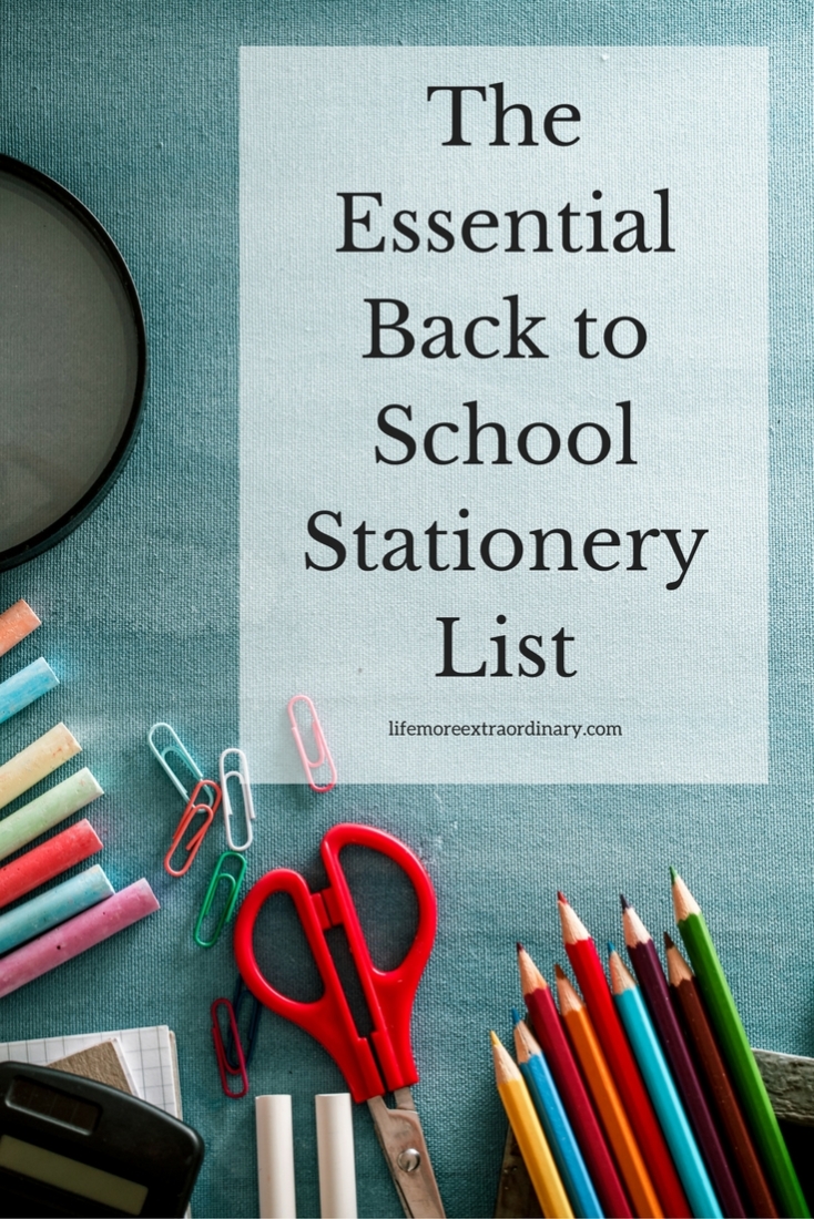 The Essential Back to School Stationery List