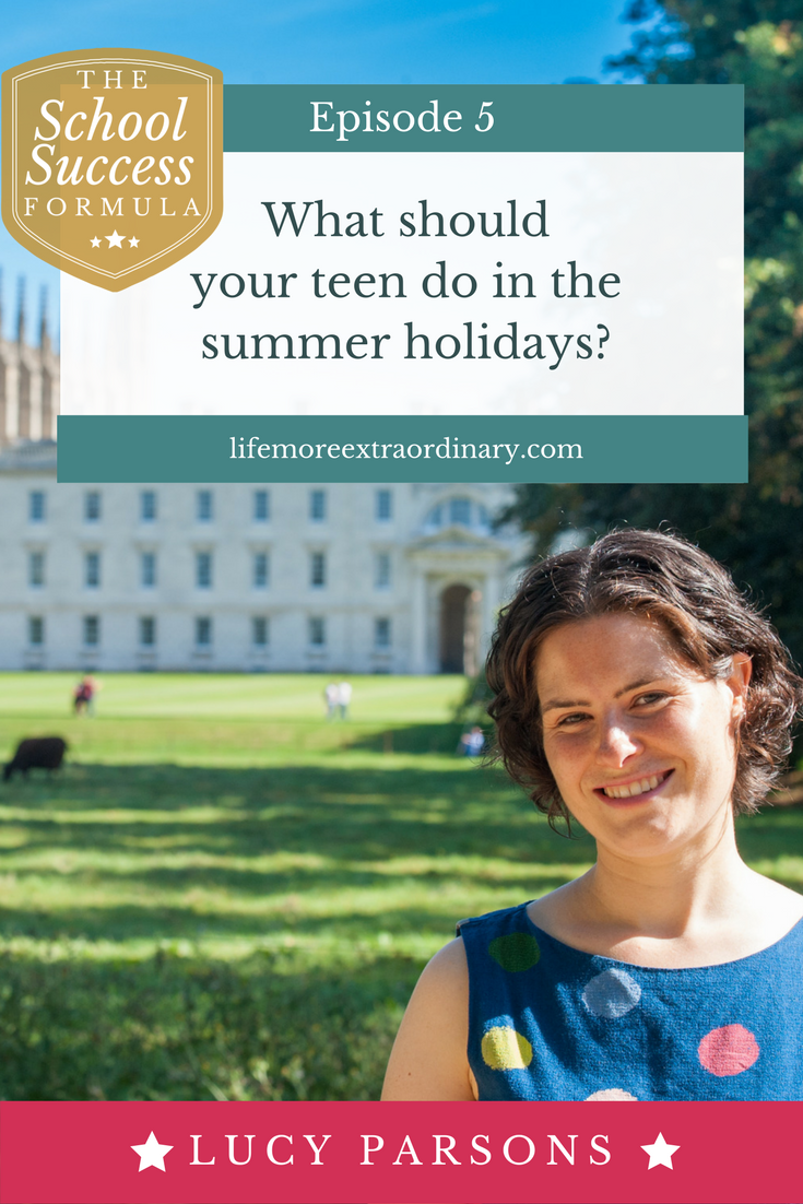 What should your teen do in the summer holidays? | When the summer holidays arrive it can seem like an endless period to keep teenagers happy and busy. In this episode I share my top tips on what your teen should be doing this summer to help them improve their grades.You might be surpised by the first one! Click through to find out more. #summerholidays #parenting #teenagers
