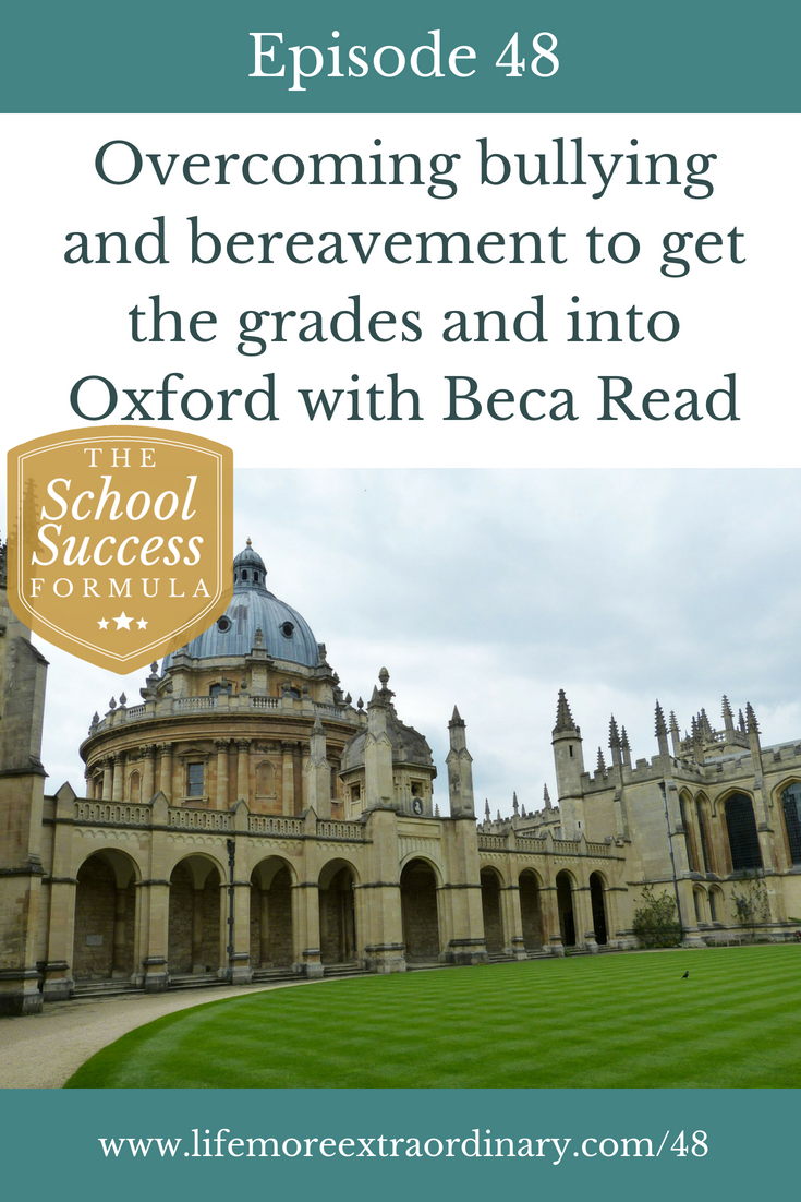 Overcoming bullying and bereavement to get the grades and into Oxford with Beca Read | An Oxford University student shares how she overcame bereavement and near-fatal bullying to achieve her dream of studying at this country's oldest university.#oxford #bullying #bereavement