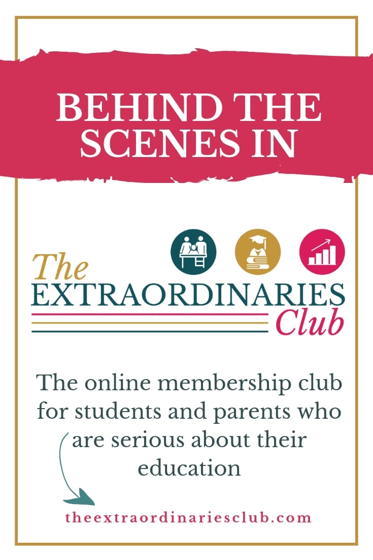 The Extraordinaries Club is my new online membership for both students and parents so you can work together throughout your exam years to get the best possible grades and into your choice of university.
Membership gives you access to courses, downloads, resources, webinars, masterclasses, workshops, weekly coaching calls and an online community of like-minded families.Take a look behind the scenes - hopefully I'll see you on the inside! #studyskills #ALevels #GCSEs