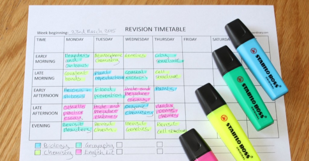 Revision planning kickstarter