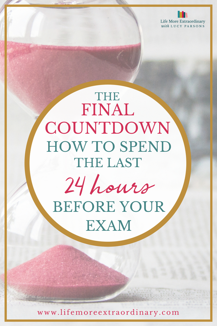 Don't waste the final 24 hours before your exam - there's a lot you can achieve to make sure you're prepared to sit the exam - and it's not all revising! #studyskills #revisiontips