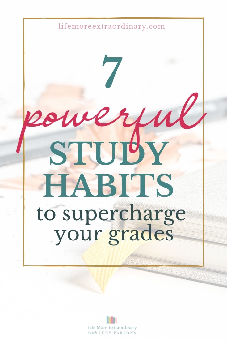 Give your exam grades a boost with these seven powerful yet small study habits to incorporate into your study routine #studytips #studyskills #examtips