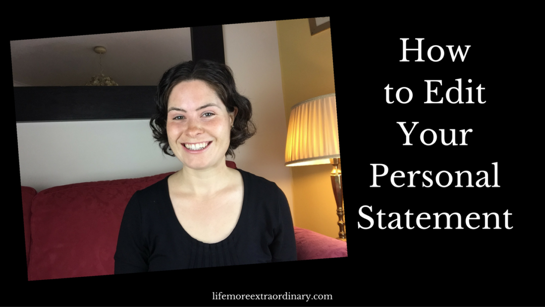 How to edit your personal statement