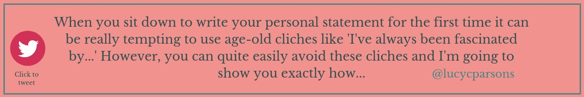 how to avoid cliches in personal statement