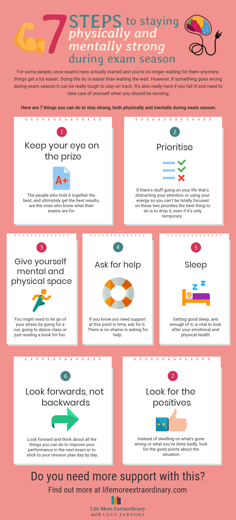 7 steps to taking care of your physical and mental health during exam season #GCSEs #ALevels #MentalHealth #parentingteens