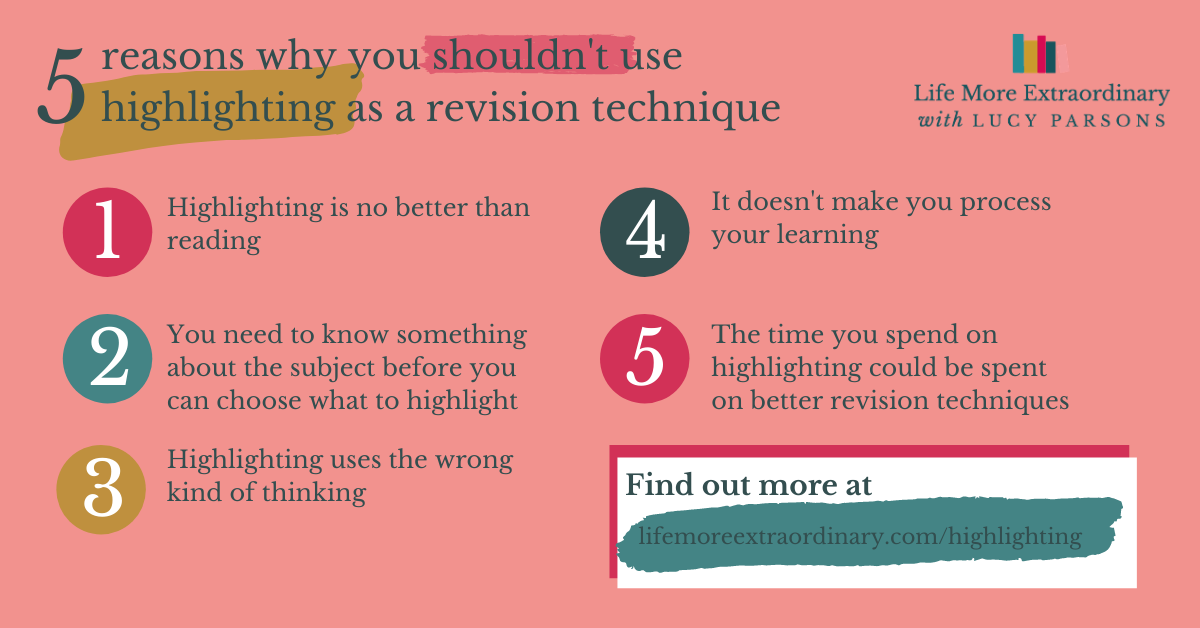 Why you shouldn't use highlighting as a revision technique (and how you can use highlighters instead)